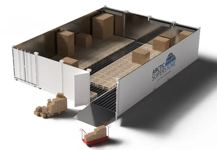 Arctic SuperStore 4 θέσεων με παλέτες και κουτιά