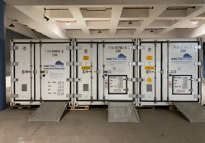 Ψυχρή αποθήκευση ArcticStore Ψυχόμενα εμπορευματοκιβώτια προς ενοικίαση