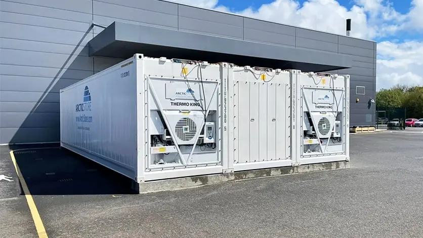 Αρθρωτή μονάδα ψυχρής αποθήκευσης Arctic SuperStore για πελάτες στον τομέα της τεχνολογίας