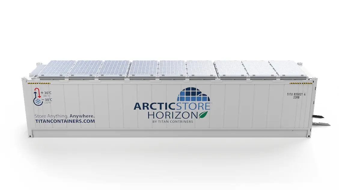 40ft ArcticStore Horizon με Ηλιακά Πάνελ Πλαϊνή Όψη