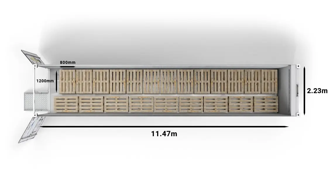 22 ευρωπαλέτες σε μια μονάδα ArcticStore Horizon 12,2μ